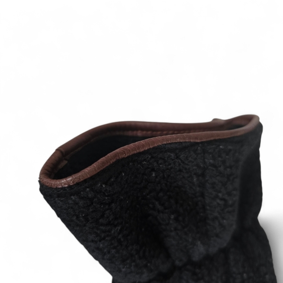 Vintage Polo Sport Ralph Lauren Fleece Gloves Leather Strap Y2K - Picture 4 of 8